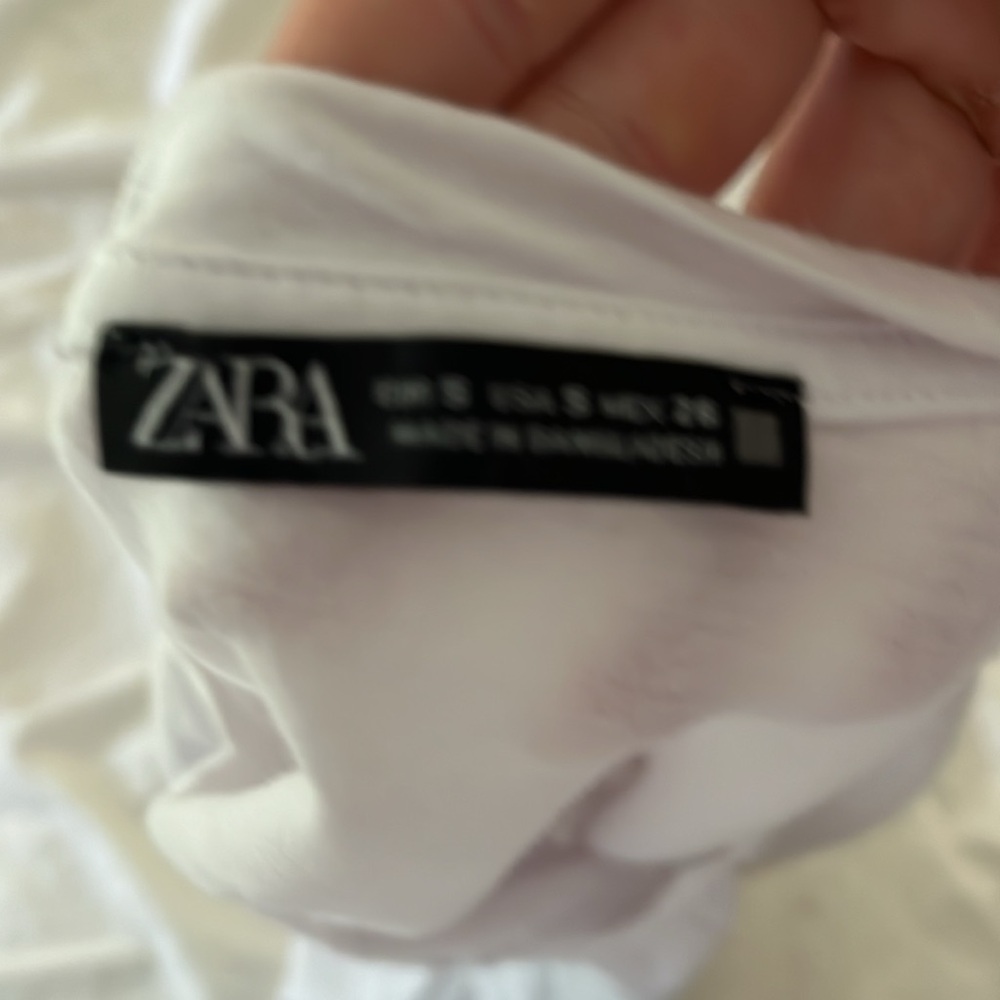 ZARA basic cropped white tee - Picture 3 of 3